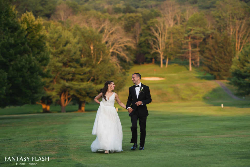 Wedding Photo on Golf Course At Falkirk Estate