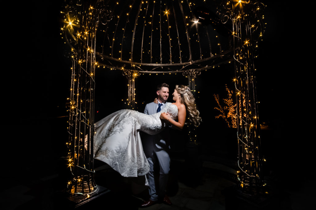 Wedding photograph of gazebo at falkirk country club