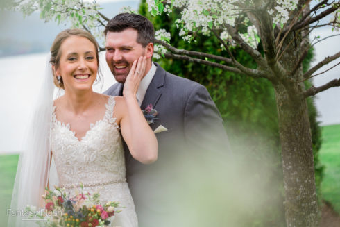 a bride and groom posing for portraits at Candlewood Inn