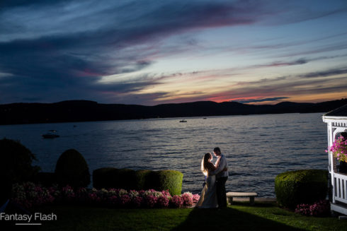 a sunset over lake Candlewood