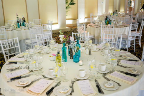 wedding table decorations at Candlewood Inn