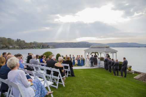 wedding ceremony at Candlewood Inn