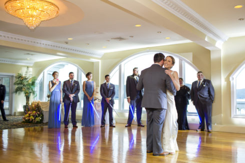 bride and grooms first dance