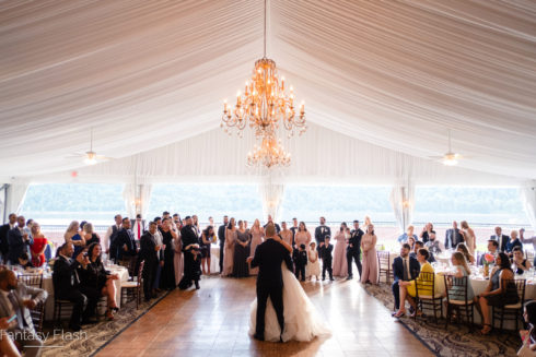 Bride and Groom First Dance In Tent