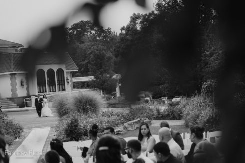 Bride and father walking down the isle
