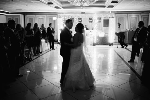 bride and grooms first dance