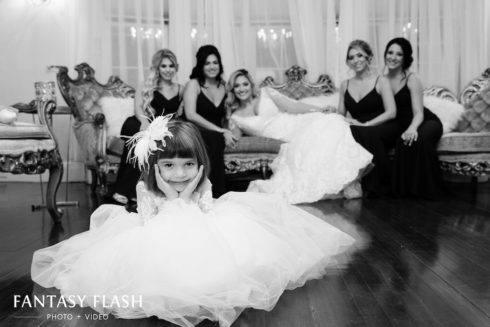 a bride with her bridesmaids