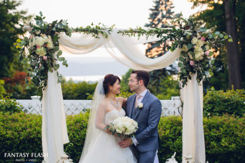wedding ceremony at Briarcliff Manor