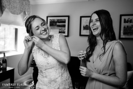 a bride getting ready at The Thayer Hotel