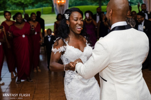 Bride and Groom dancing at West Hills Country Club
