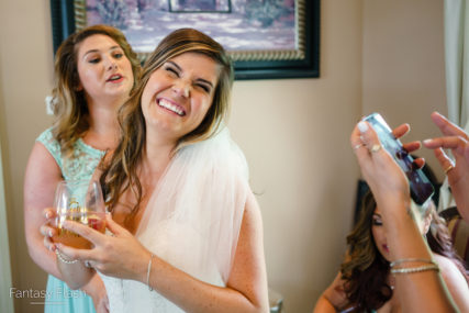 A Bride in West Hills Country Club bridal suite