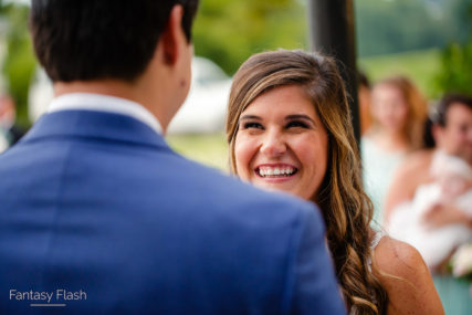outdoor wedding ceremony at West Hills Country Club
