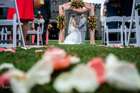 An Outdoor Wedding Ceremony at Whitby Castle in Rye, NY